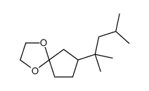 8-(2,4-dimethylpentan-2-yl)-1,4-dioxaspiro[4.4]nonane结构式