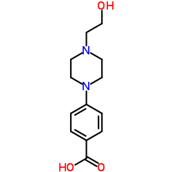 4-[4-(2-Hydroxyethyl)-1-piperazinyl]benzoic acid Structure