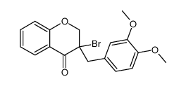 3-bromo-3-(3',4'-dimethoxybenzyl)chroman-4-one结构式