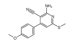 2-amino-4-(4-methoxyphenyl)-6-methylsulfanylpyridine-3-carbonitrile Structure