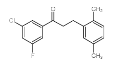 3'-CHLORO-3-(2,5-DIMETHYLPHENYL)-5'-FLUOROPROPIOPHENONE结构式