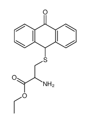 2-Amino-3-(10-oxo-9,10-dihydro-anthracen-9-ylsulfanyl)-propionic acid ethyl ester Structure