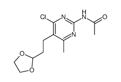 N-[4-chloro-5-(2-[1,3]dioxolan-2-yl-ethyl)-6-methyl-pyrimidin-2-yl]-acetamide结构式