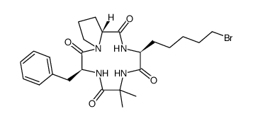 cyclo(-L-7-bromo-Ahp-Aib-L-Phe-D-Pro-) Structure