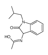 N-(1-Isobutyl-2-oxo-2,3-dihydro-1H-indol-3-yl)acetamide Structure