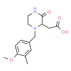 [1-(4-METHOXY-3-METHYL-BENZYL)-3-OXO-PIPERAZIN-2-YL]-ACETIC ACID结构式