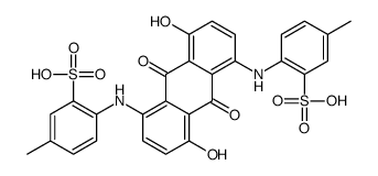 2,2'-[[(9,10-Dihydro-4,8-dihydroxy-9,10-dioxoanthracene)-1,5-diyl]bisimino]bis(5-methylbenzenesulfonic acid) structure