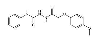 2-(2-(4-methoxyphenoxy)acetyl)-N-phenylhydrazinecarbothioamide结构式