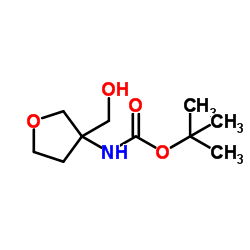 N-[3-(羟甲基)氧杂戊-3-基]氨基甲酸叔丁酯结构式