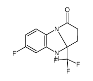 6-Fluoro-3a-(trifluoromethyl)-2,3,3a,4-tetrahydro-1H-benzo[d]pyrrolo[1,2-a]imidazol-1-one结构式