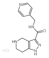 N-(4-Pyridinylmethyl)-4,5,6,7-tetrahydro-1H-pyrazolo[4,3-c]pyridine-3-carboxamide hydrochloride结构式