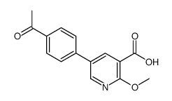 5-(4-acetylphenyl)-2-methoxypyridine-3-carboxylic acid结构式