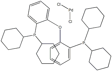 二氯[二(二环己基磷苯基)醚]钯(II)结构式