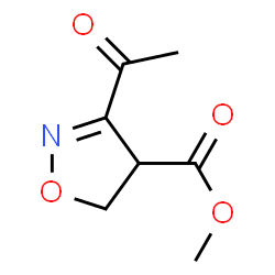 4-Isoxazolecarboxylic acid, 3-acetyl-4,5-dihydro-, methyl ester (9CI)结构式