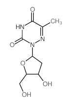 2-(2-Deoxy-beta-D-erythro-pentofuranosyl)-6-methyl-1,2,4-triazine-3,5(2H,4H)-dione structure