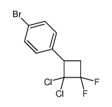 1-bromo-4-(2,2-dichloro-3,3-difluorocyclobutyl)benzene structure