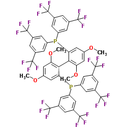 (S)-2,2'-双[双(3,5-三氟甲基苯基)膦基]-4,4',6,6'-四甲氧基联苯结构式