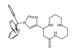 4-{4-(N-(triphenylmethyl)imidazolyl)}-1,5,9-triazacyclododecan-2-one结构式