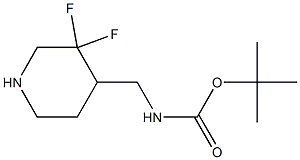 tert-butyl ((3,3-difluoropiperidin-4-yl)methyl)carbamate Structure