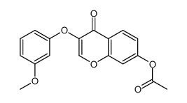 [3-(3-methoxyphenoxy)-4-oxochromen-7-yl] acetate结构式