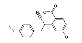 2-(5-methoxy-2-nitrophenyl)-3-(4-methoxyphenyl)propionitrile结构式