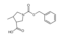 (3S,4R)-1-Cbz-4-甲基吡咯烷-3-甲酸结构式