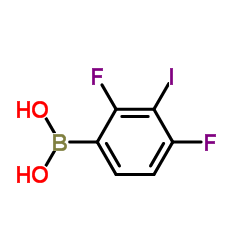 2,4-Difluoro-3-iodophenylboronic acid structure