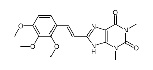 1,3-dimethyl-8-[2-(2,3,4-trimethoxyphenyl)ethenyl]-7H-purine-2,6-dione Structure