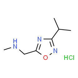 1-(3-Isopropyl-1,2,4-oxadiazol-5-yl)-N-methylmethanamine hydrochloride structure