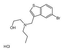 2-[(5-bromo-1-benzothiophen-3-yl)methyl-propylamino]ethanol,hydrochloride结构式