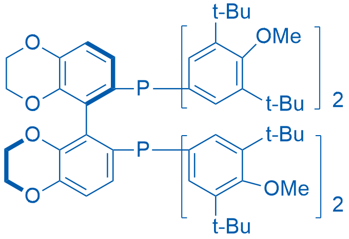 1,1'-[(5R)-2,2',3,3'-Tetrahydro[5,5'-bi-1,4-benzodioxin]-6,6'-diyl]bis[1,1-bis[3,5-bis(1,1-dimethylethyl)-4-methoxyphenyl]phosphine] structure