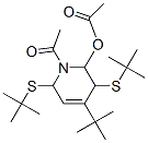 2-Acetoxy-1-acetyl-4-tert-butyl-3,6-di(tert-butylthio)-1,2,3,6-tetrahydropyridine structure