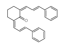 (2Z,6Z)-2,6-bis[(E)-3-phenylprop-2-enylidene]cyclohexan-1-one结构式