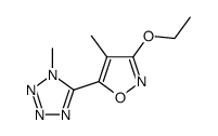 1H-Tetrazole,5-(3-ethoxy-4-methyl-5-isoxazolyl)-1-methyl-(9CI)结构式