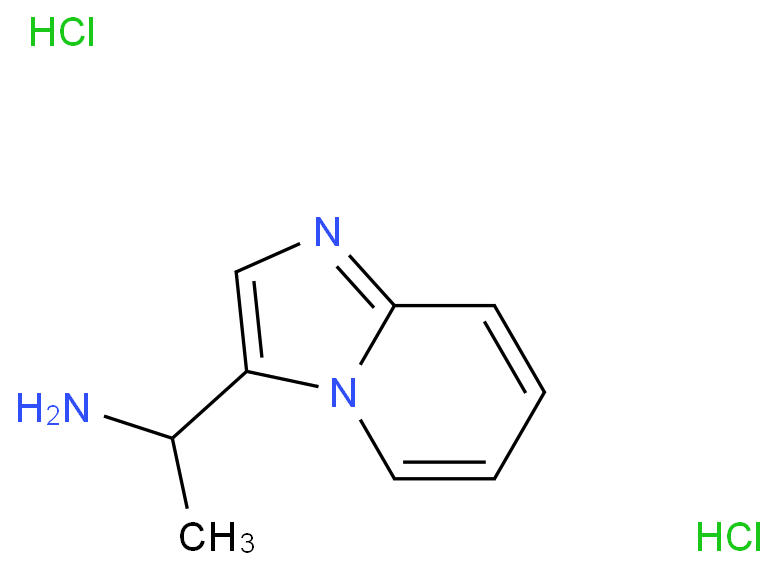 1-(Imidazo[1,2-a]pyridin-3-yl)ethanamine dihydrochloride结构式