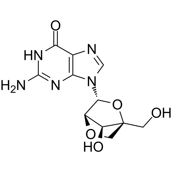 2'-O,4'-C-Methyleneguanosine structure