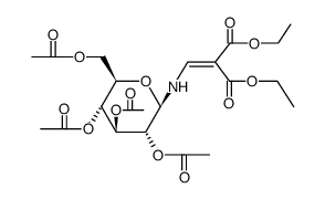 2,3,4,6-tetra-O-acetyl-N-(2,2-diethoxycarbonylvinyl)-β-D-glucopyranosylamine Structure