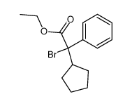 ethyl (rac)-2-bromo-2-cyclopentyl-2-phenylacetate结构式