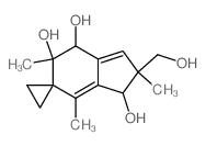 Spiro[cyclopropane-1,5'-[5H]indene]-3',6',7'-triol,2',3',6',7'-tetrahydro-2'-(hydroxymethyl)-2',4',6'-trimethyl-,(2'S,3'R,6'R,7'R)- Structure