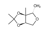 2,3-O-isopropylidene-2-C-methyl-D-erythrofuranose Structure