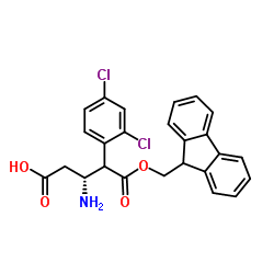 Fmoc-(R)-3-amino-4-(2,4-dichloro-phenyl)-butyric acid Structure