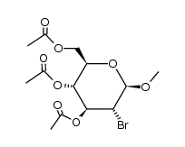 methyl 3,4,6-tri-O-acetyl-2-bromo-2-deoxy-β-D-arabino-hexopyranoside Structure