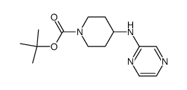 4-(Pyrazin-2-ylamino)-piperidine-1-carboxylic acid tert-butyl ester Structure