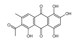 2-Acetyl-1,5,6,8-tetrahydroxy-3-methylanthraquinone structure