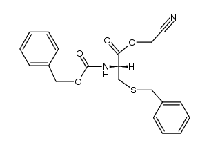 S-benzyl-N-benzyloxycarbonyl-L-cysteine cyanomethyl ester Structure