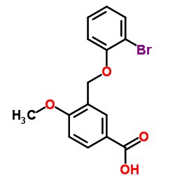 3-[(2-Bromophenoxy)methyl]-4-methoxybenzoic acid结构式