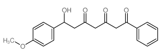 7-hydroxy-7-(4-methoxyphenyl)-1-phenyl-heptane-1,3,5-trione structure