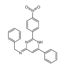 N-benzyl-2-(4-nitrophenyl)-6-phenylpyrimidin-4-amine结构式