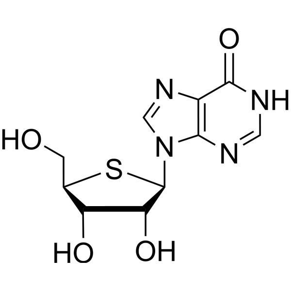 9-[3,4-dihydroxy-5-(hydroxymethyl)thiolan-2-yl]-3H-purin-6-one Structure