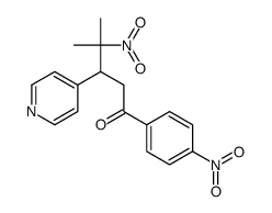 4-methyl-4-nitro-1-(4-nitrophenyl)-3-pyridin-4-ylpentan-1-one结构式